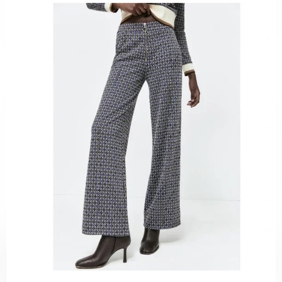 ZARA Jacquard Flare Pants - Picture 6 of 10